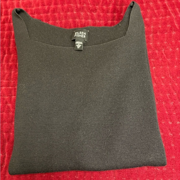 Eileen Fisher Black Sweater, Square Neck, Size Medium, *Host pick* - Picture 11 of 11